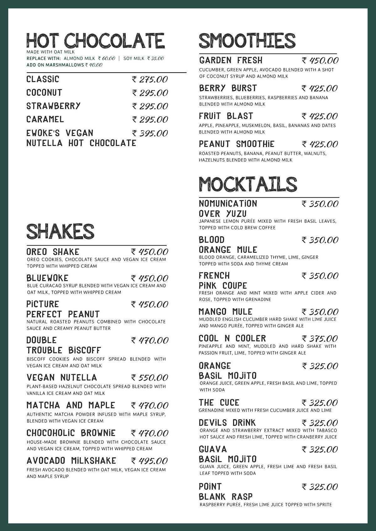 e'woke menu