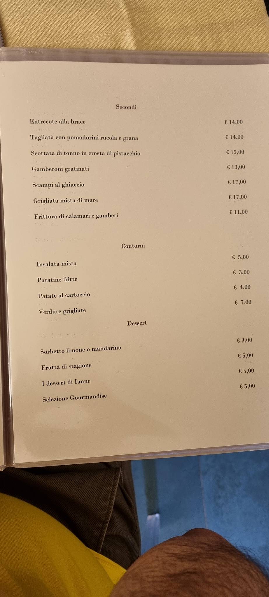 Menu di Ianne Ristorante Wine Bar 