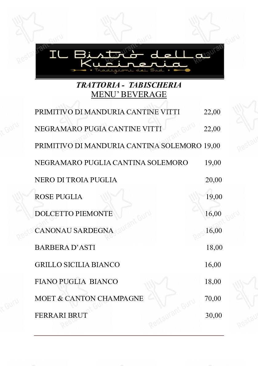 Guarda il menu di Il BISTRO’ DELLA KUCINERIA