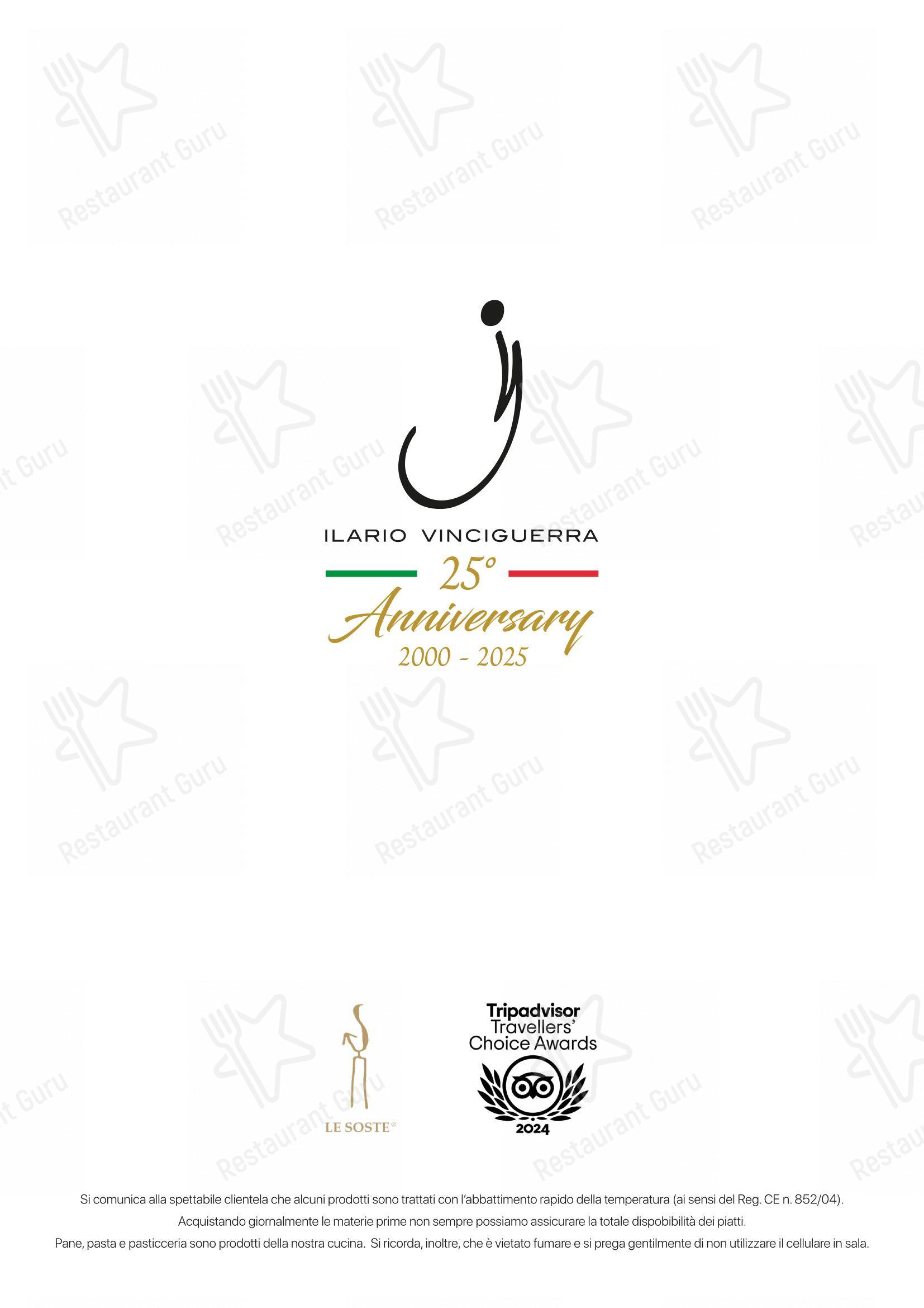 Menu bar per Ilario Vinciguerra Restaurant ristorante