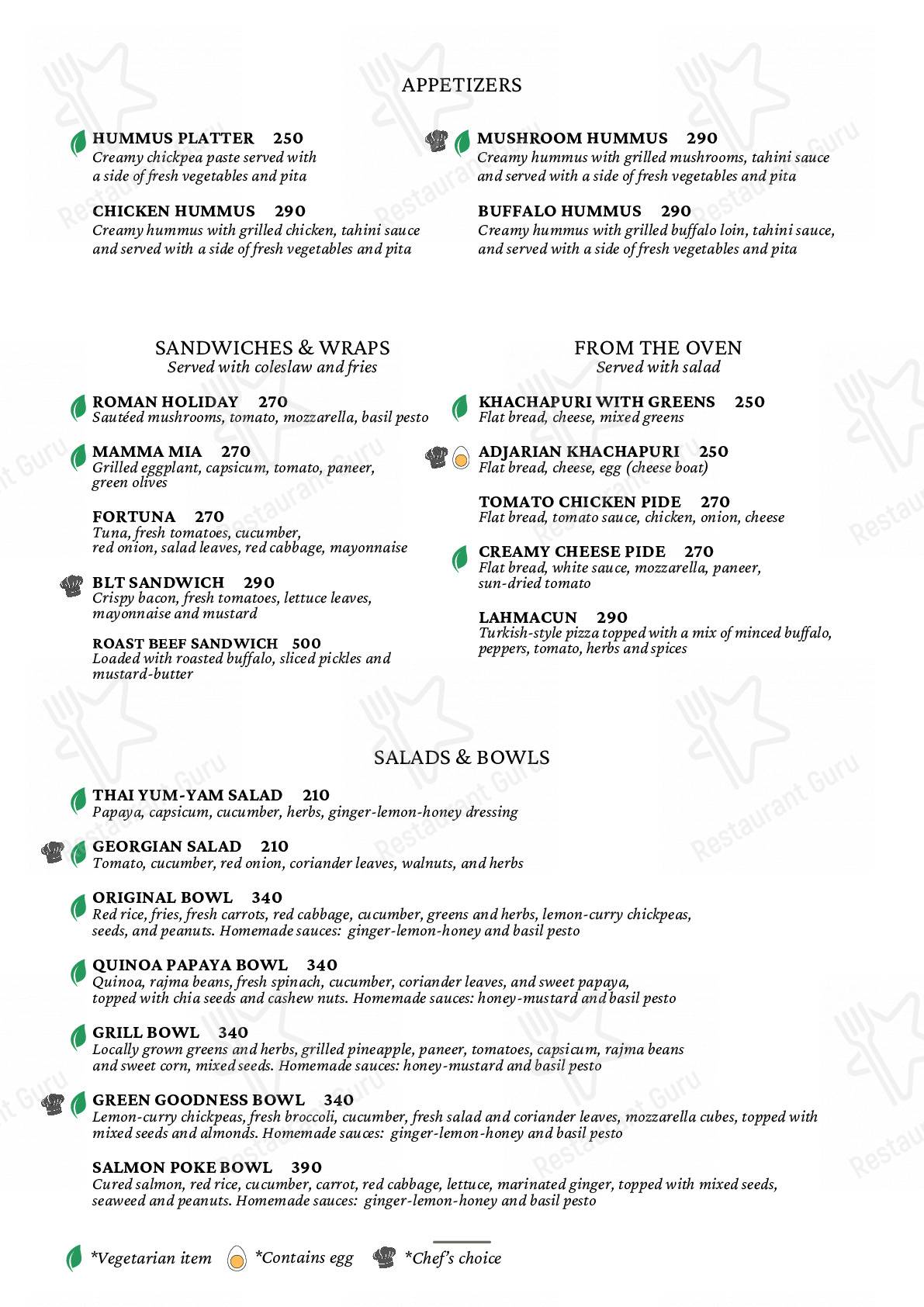Check out the menu for InDa Café