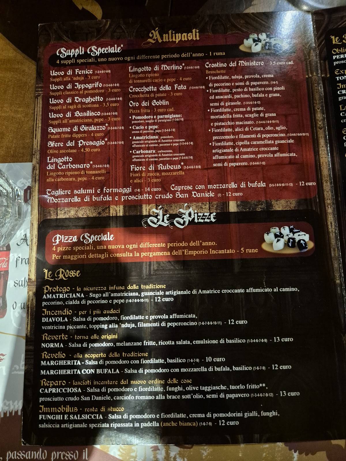 Menu di Incantum 