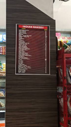 Indian Bakery menu