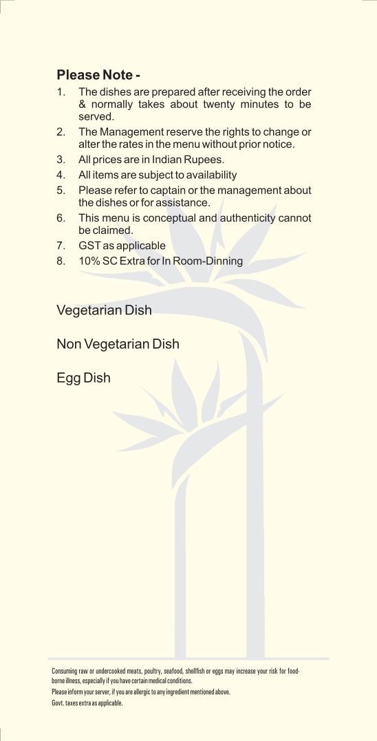 Infinit Roof Top Resto Bar menu