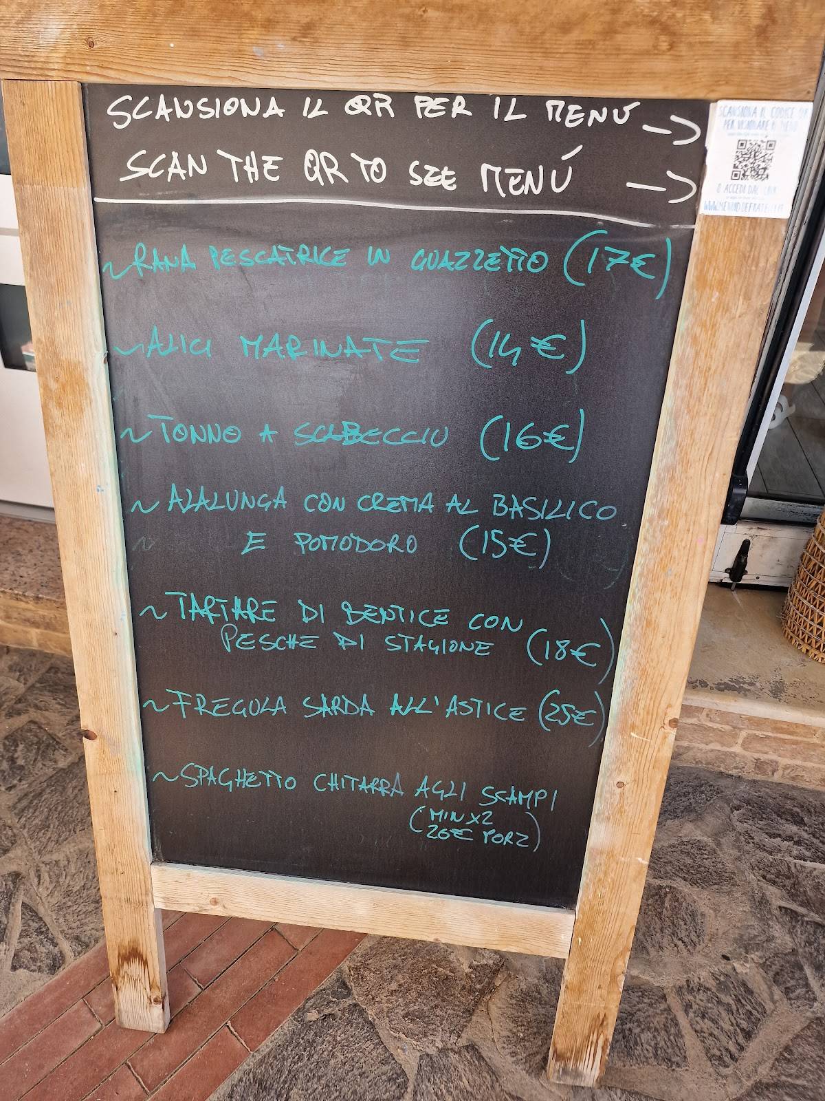 Menu di Ittiturismo Cooperativa I Due Fratelli Sant'Antioco 