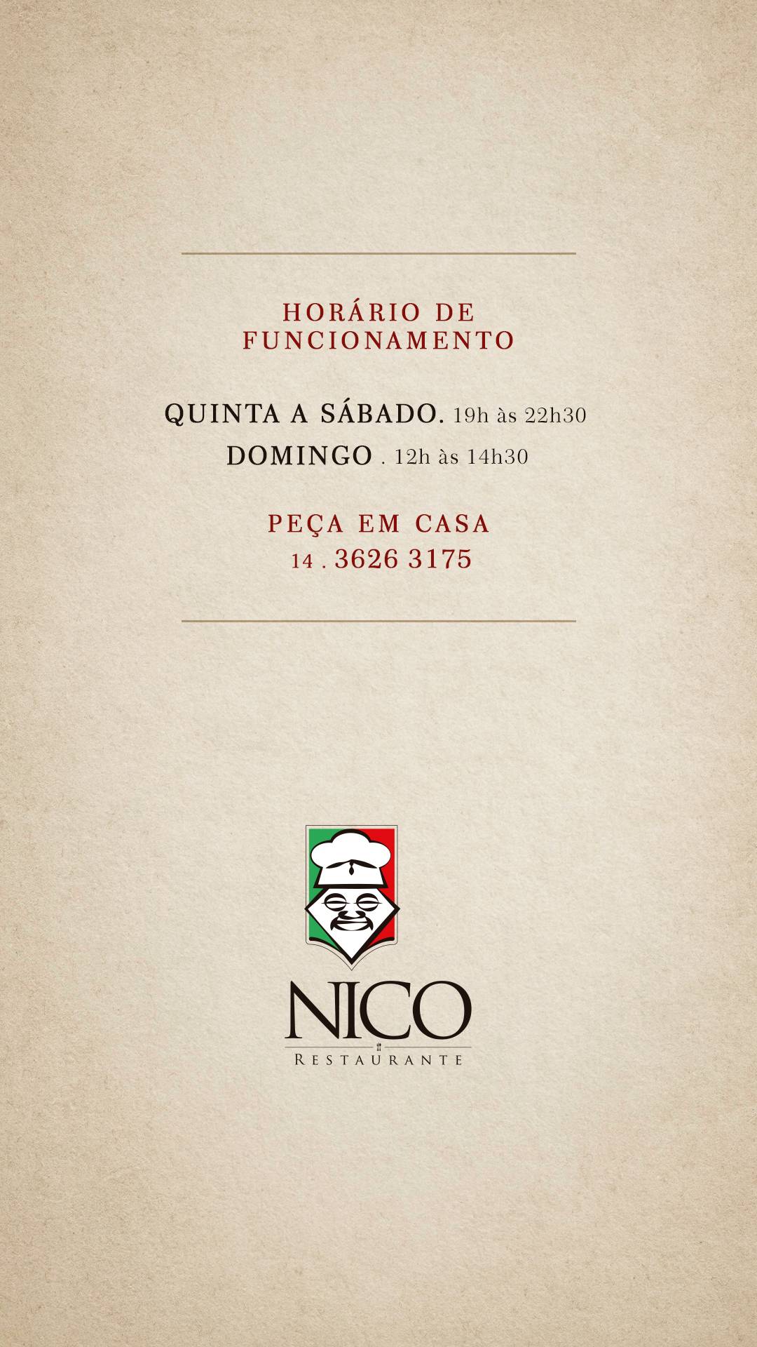 Nico Restaurante - Nico de Don Romano cardápio