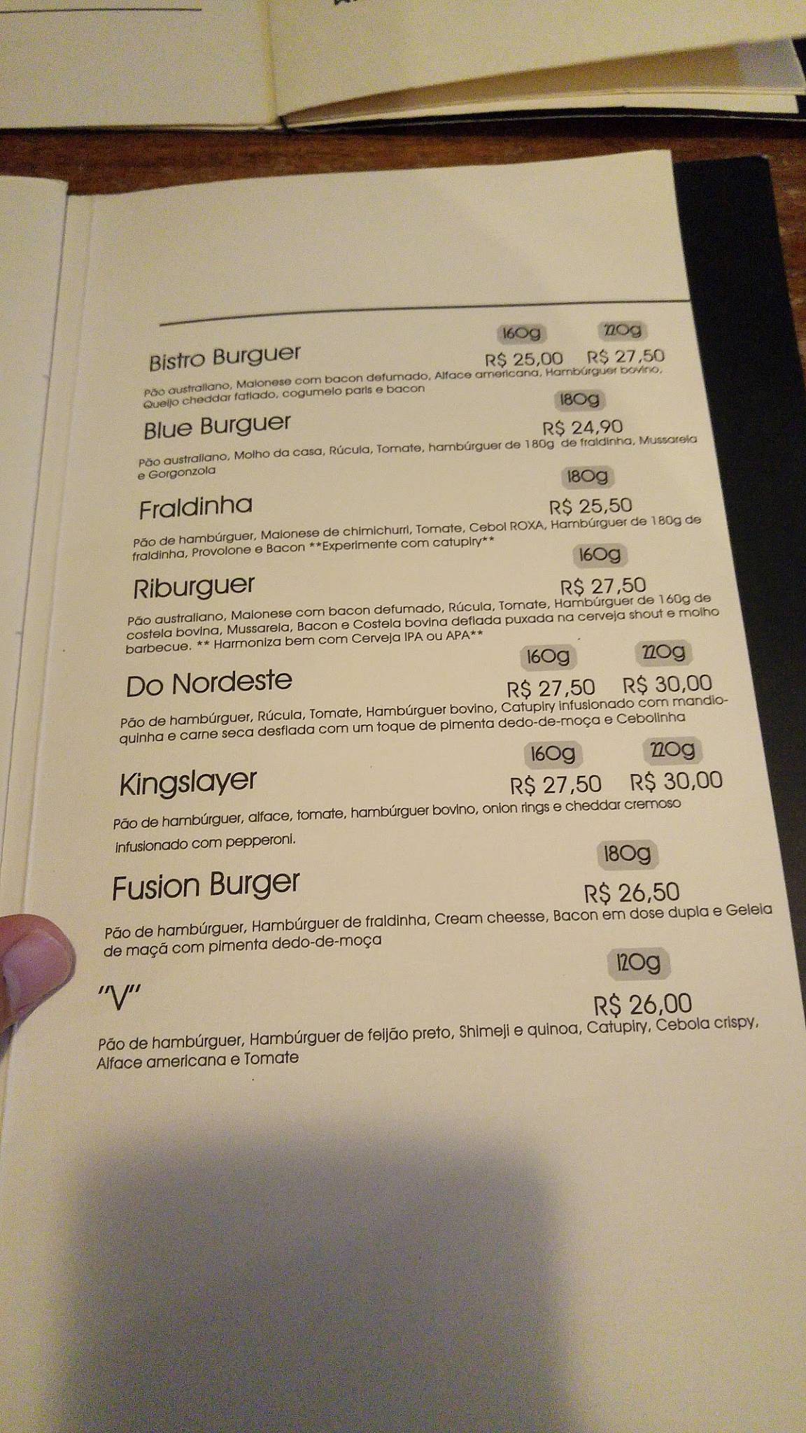 Jack Brown - Hamburgueria cardápio