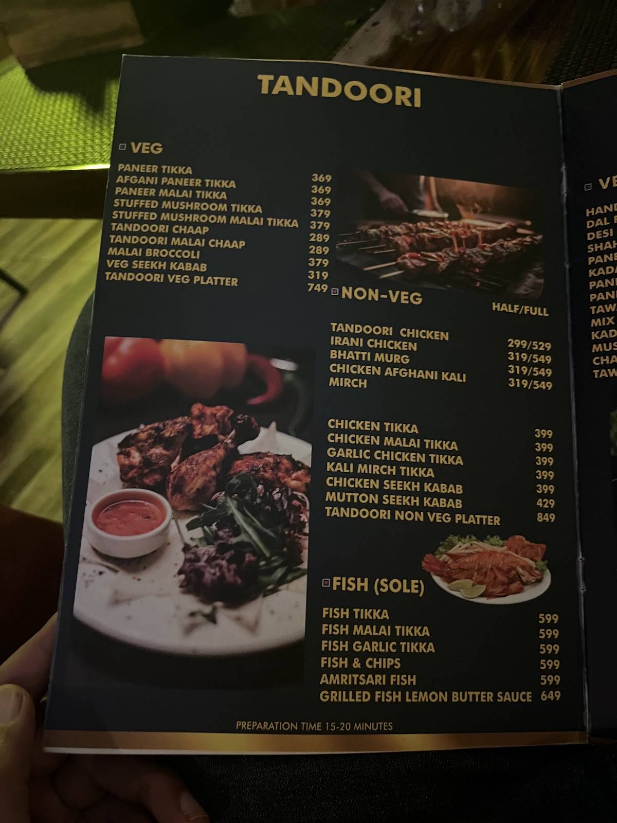 Chak Bro menu