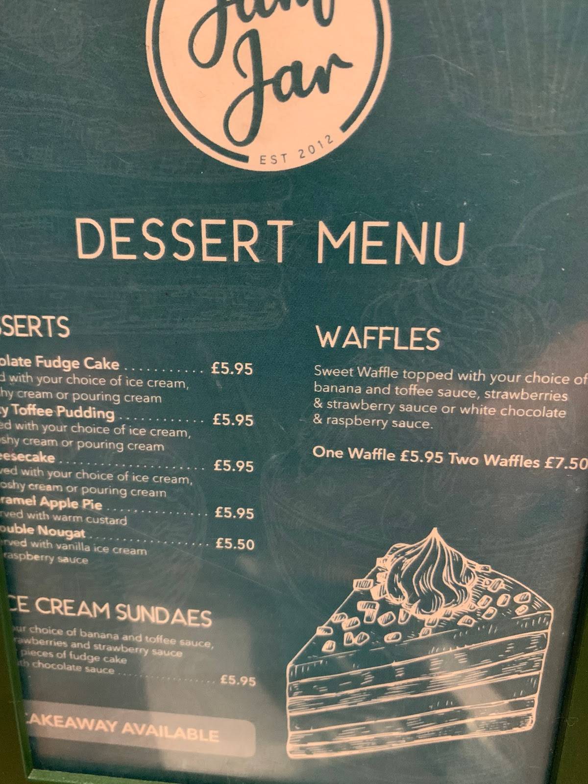 Menu at Jam Jar Paisley pub & bar, Paisley