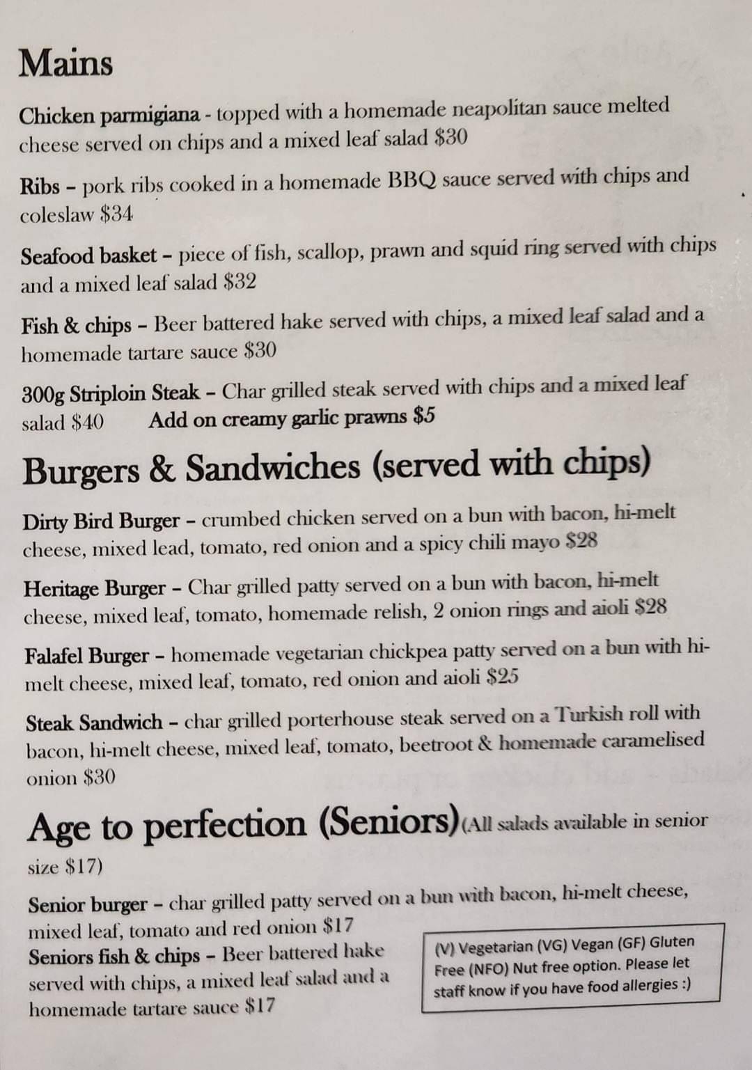 Menu At Jarrahdale Tavern Restaurant Jarrahdale Menu At Jarrahdale Tavern Restaurant Jarrahdale