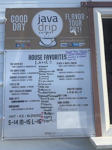 Menu at Java Drip Coffee, Gallup