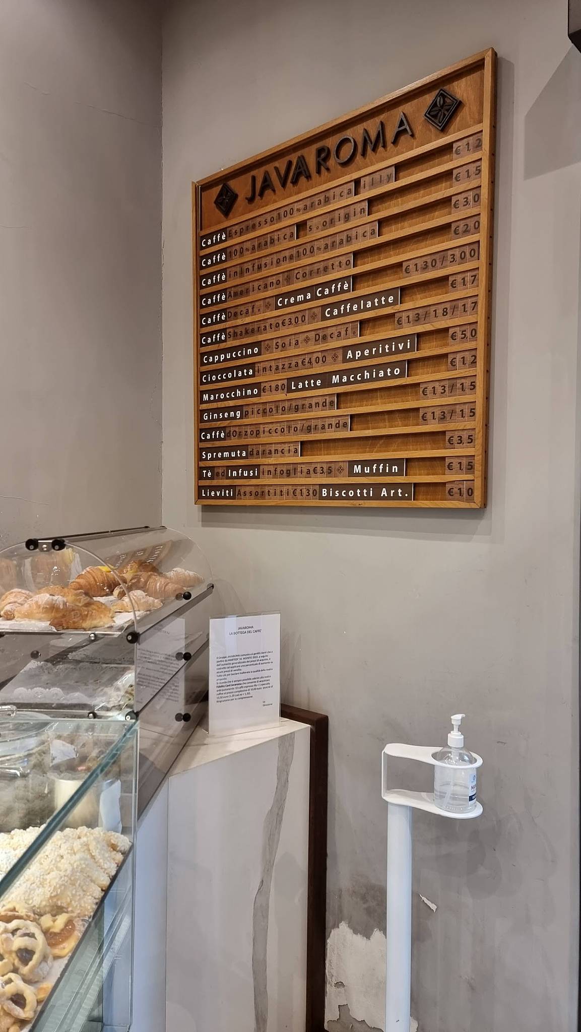 Menu di Javaroma 
