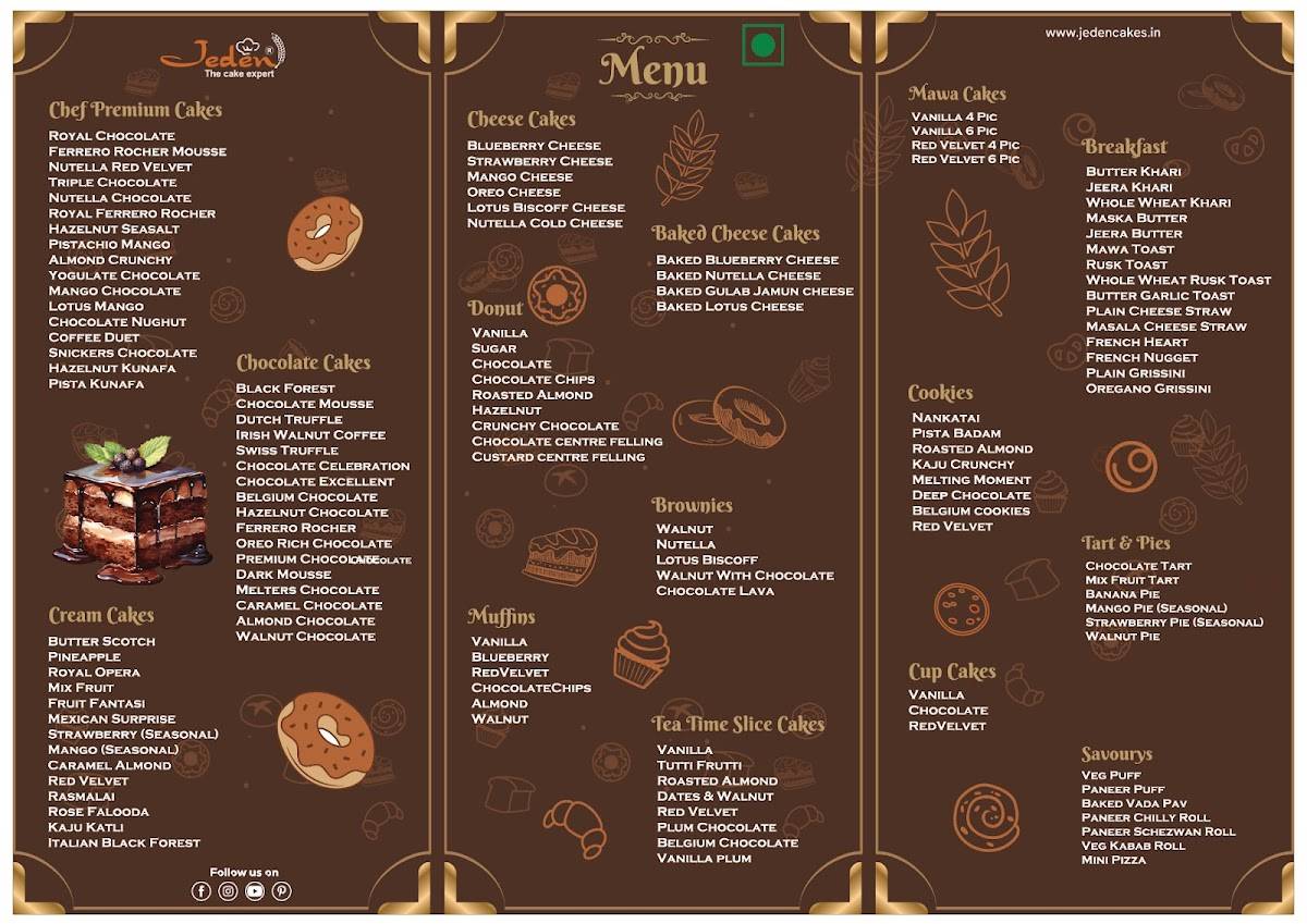 Jeden - The Cake Expert Gokuldham Goregaon menu