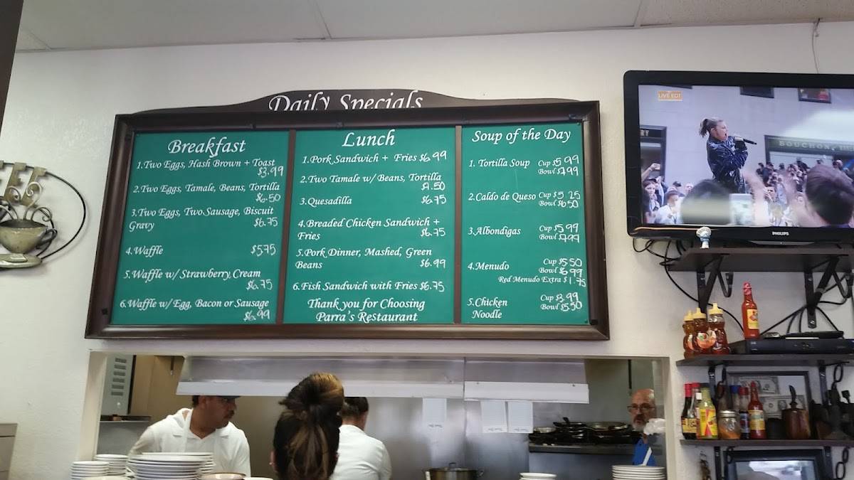 Menu at Jerry Bob's Restaurant, Tucson, E Valencia Rd