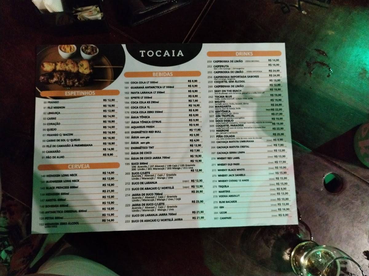 Tocaia Gastrobar cardápio