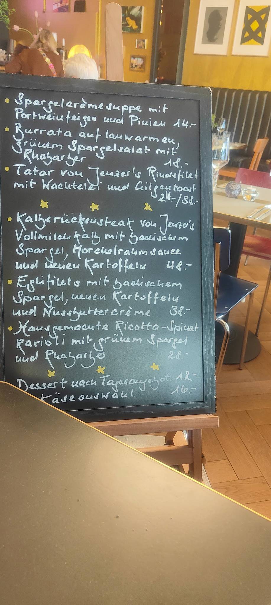 Menu di Joys Basel 