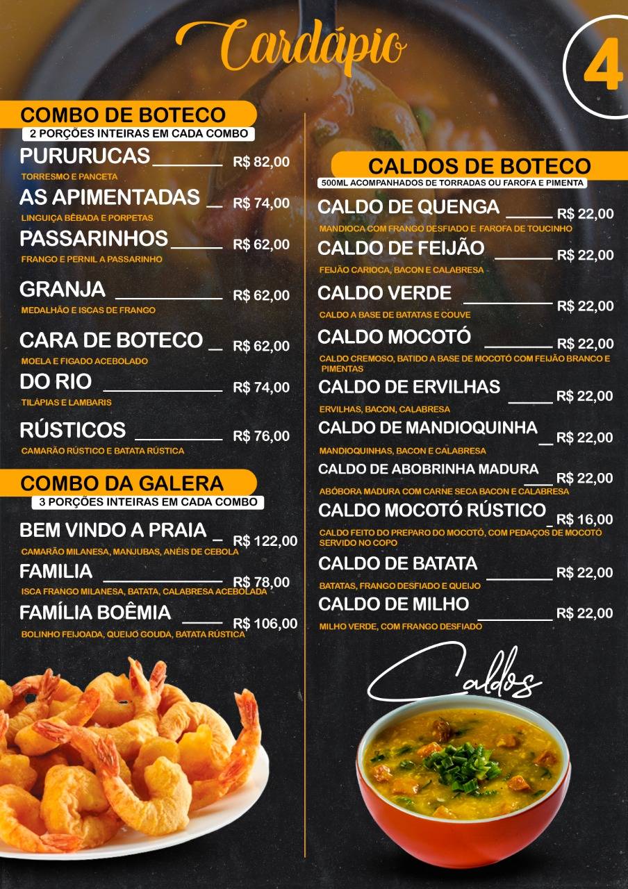 Júliu's Comida de Boteco cardápio