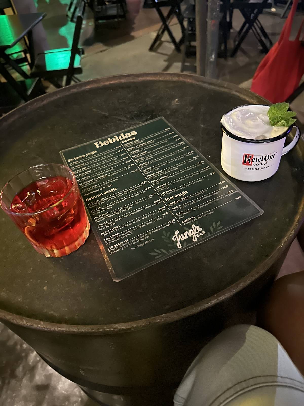 Jungle Bar cardápio