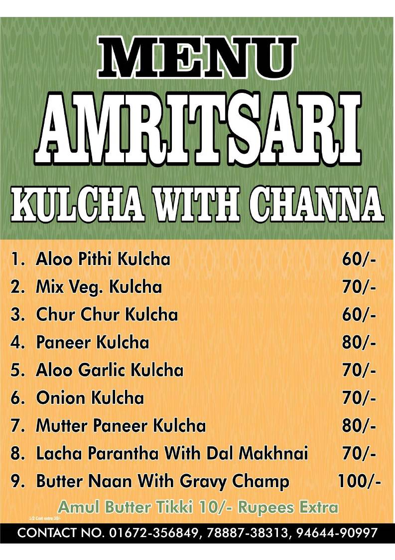 KHAO PIO Buffet menu
