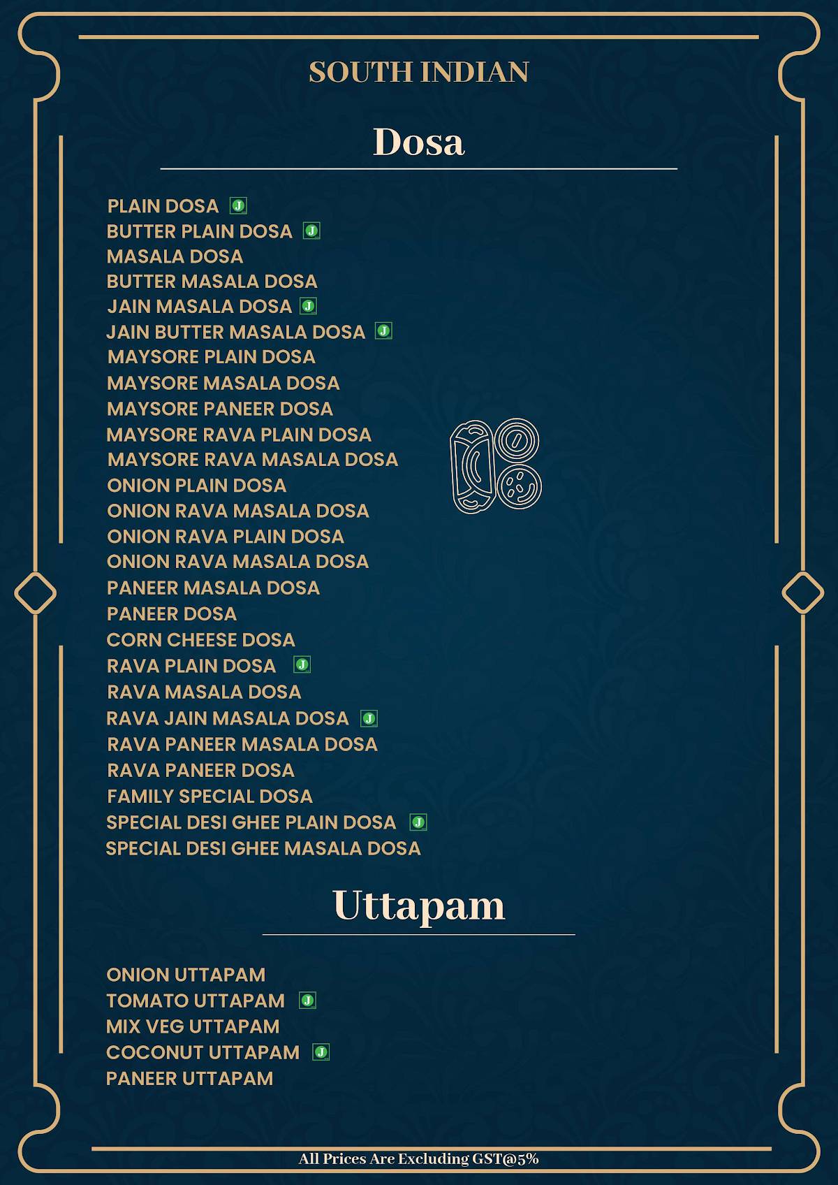 KK Snacks menu