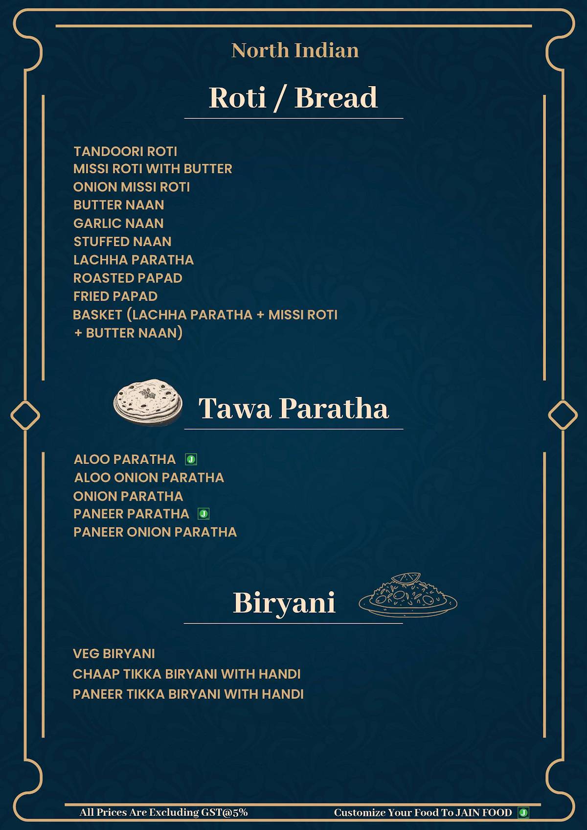 KK Snacks menu