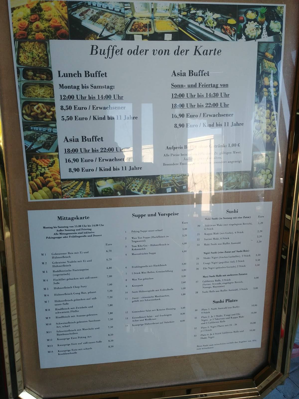 Speisekarte von Kaiserpalast Bruchsal restaurant, Bruchsal