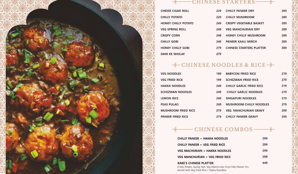 Kake Di Hatti Rishikesh menu