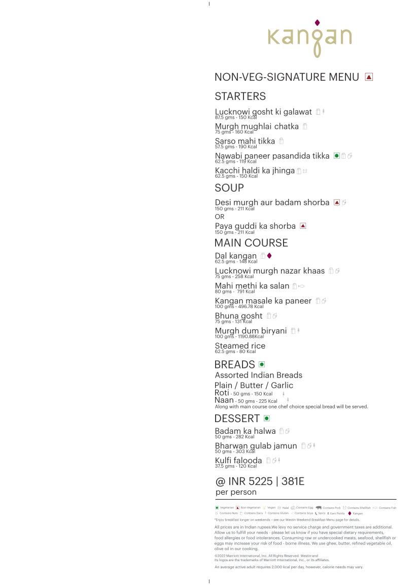 Kangan menu