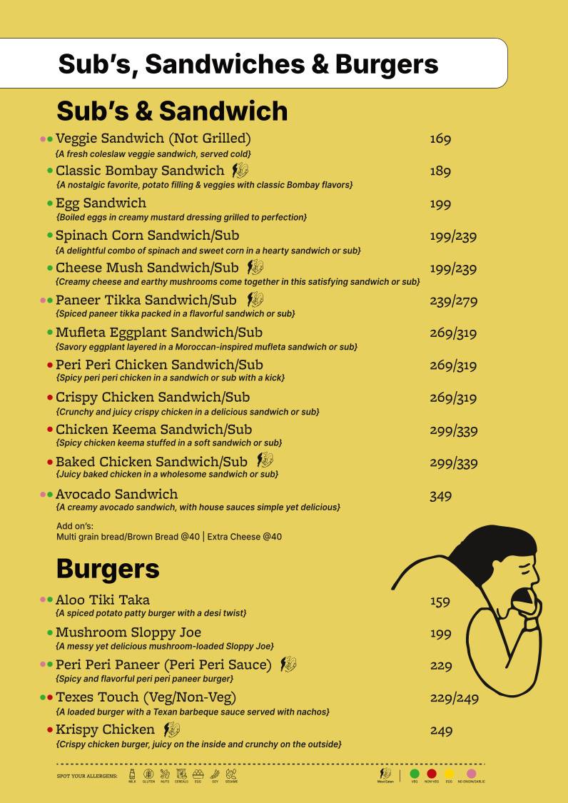 Kapai Coffee house and Bistro menu