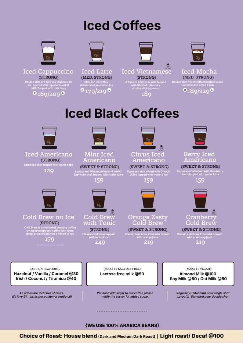 Kapai Coffee house and Bistro menu