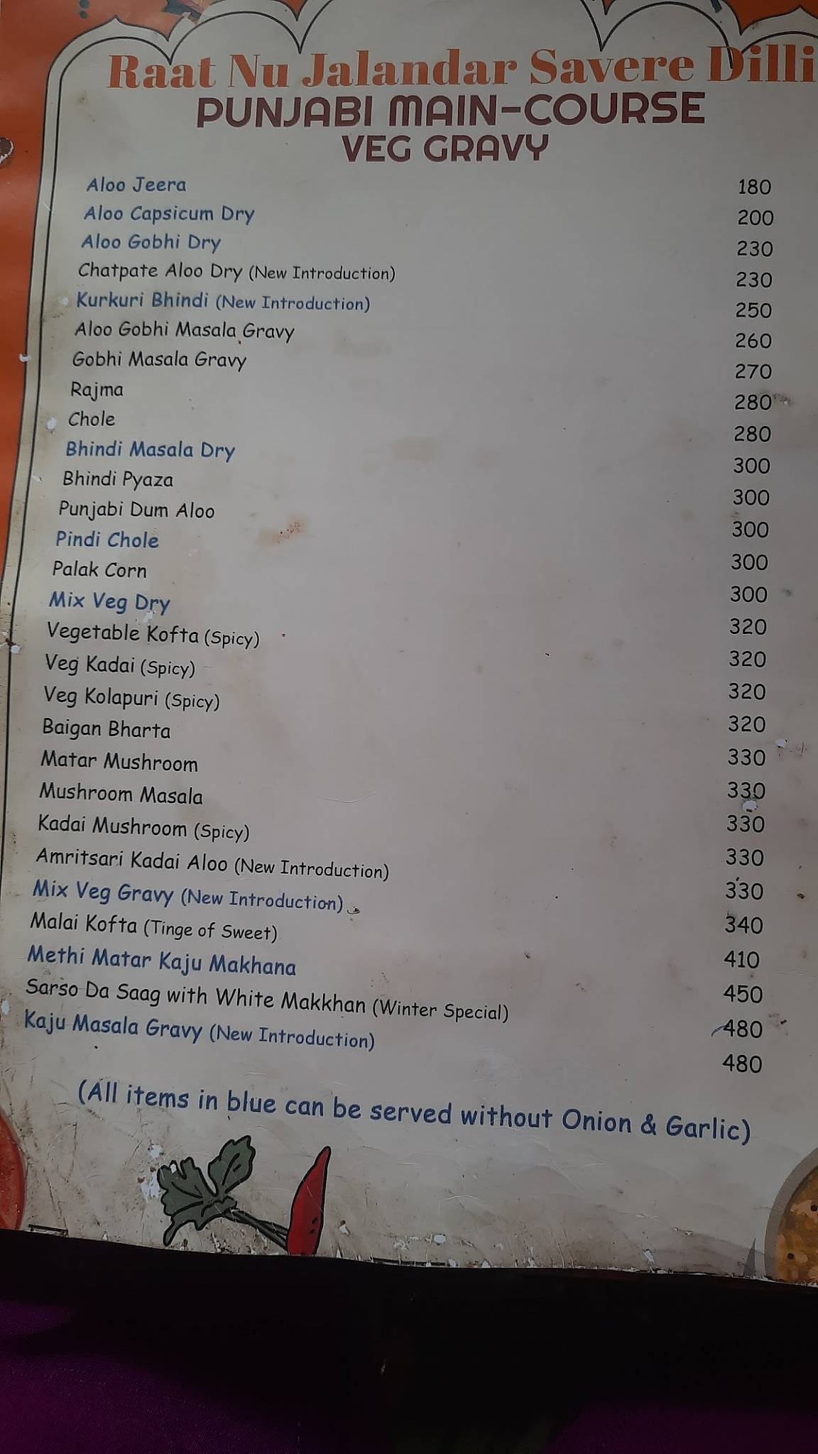 Kapoor's Cafe RR Nagar menu