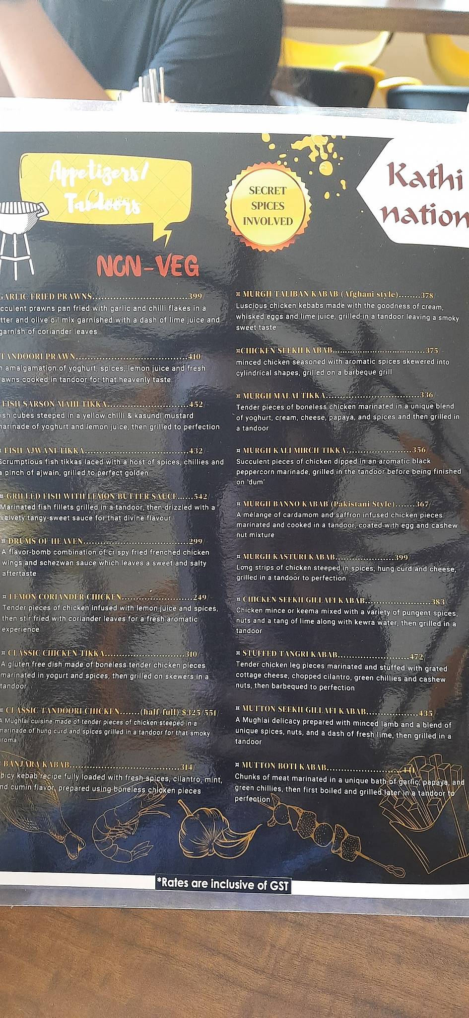 Kathi Nation menu