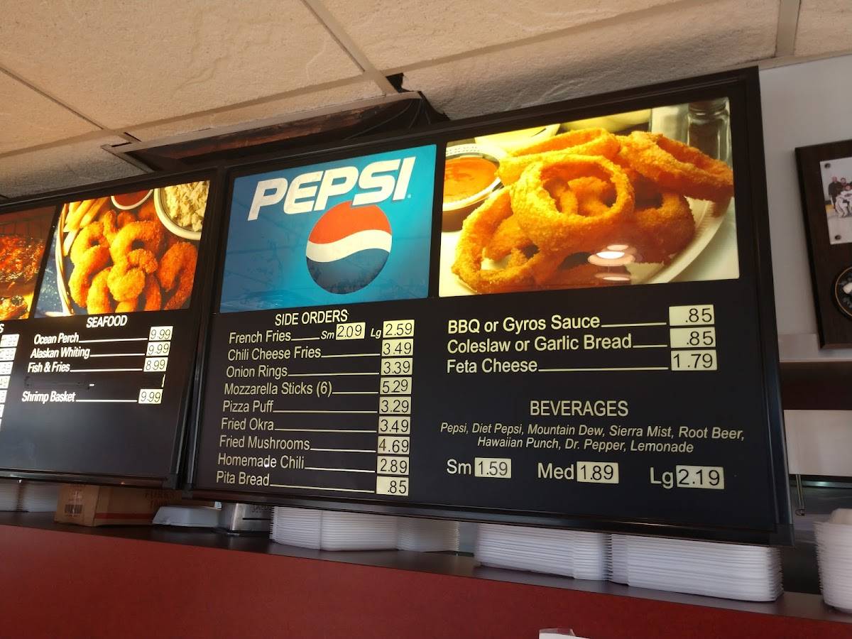 Menu at King Gyros restaurant, Fort Wayne, 302 W Jefferson Blvd