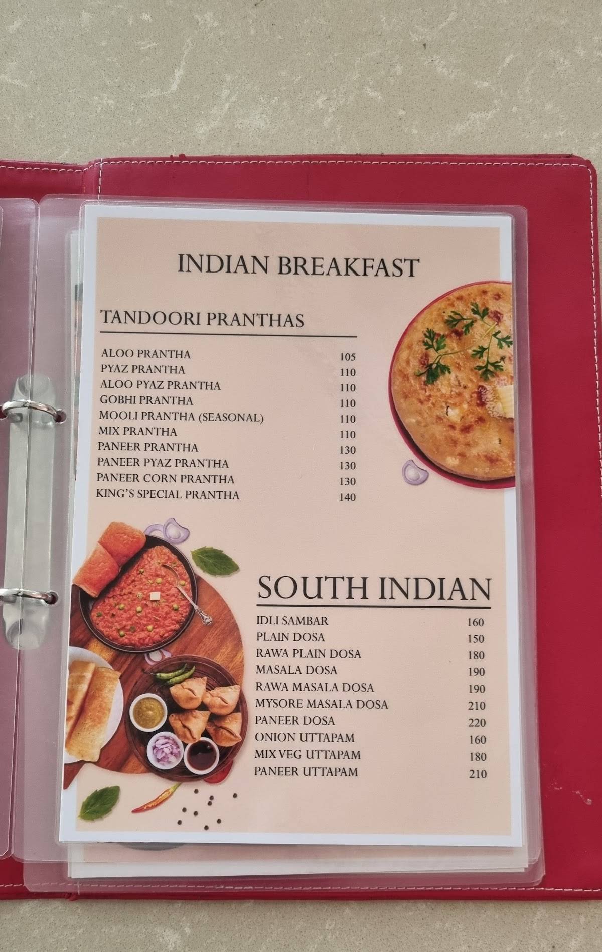 King's Haveli menu