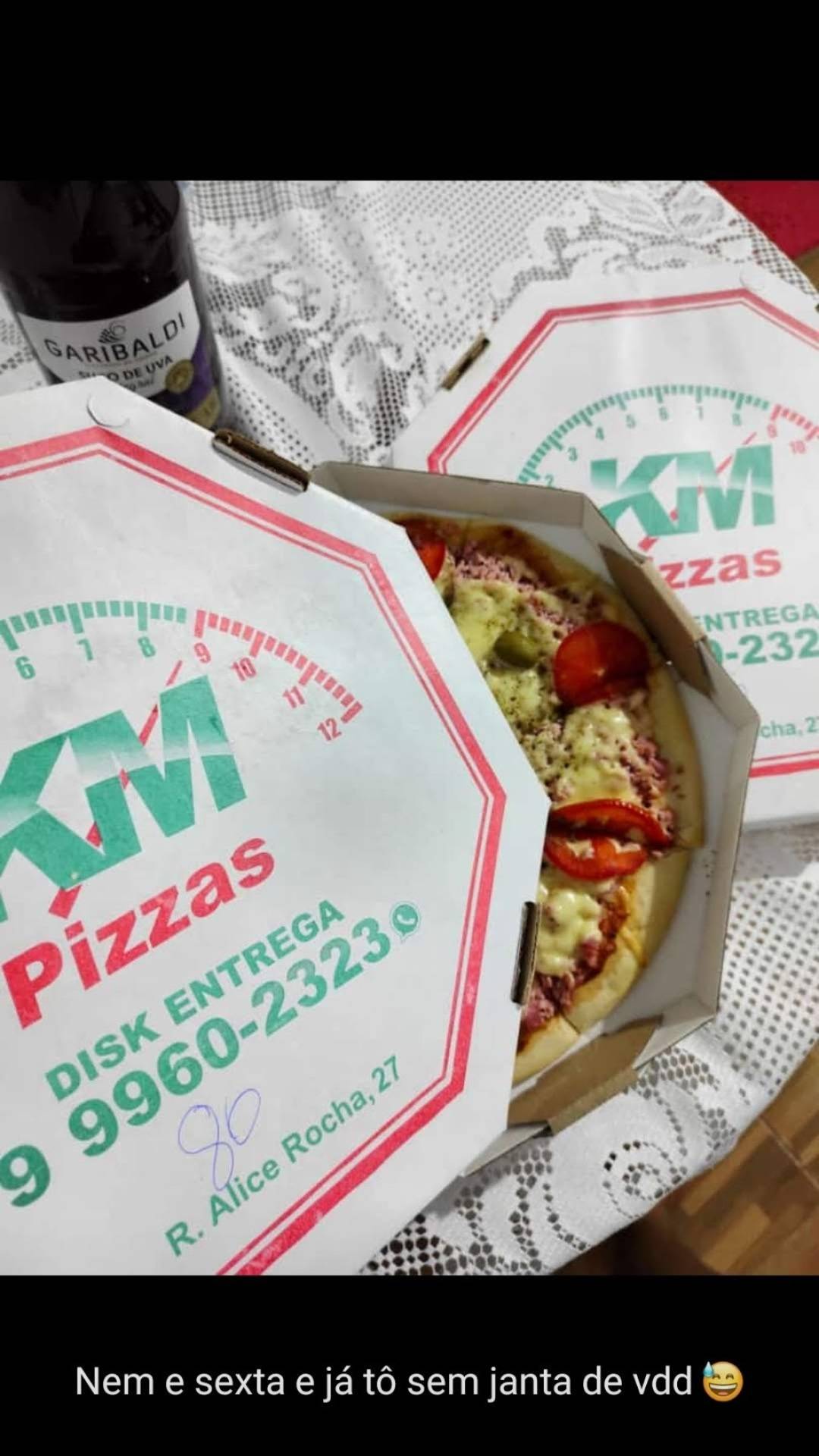 Km Lanches e pizzaria cardápio
