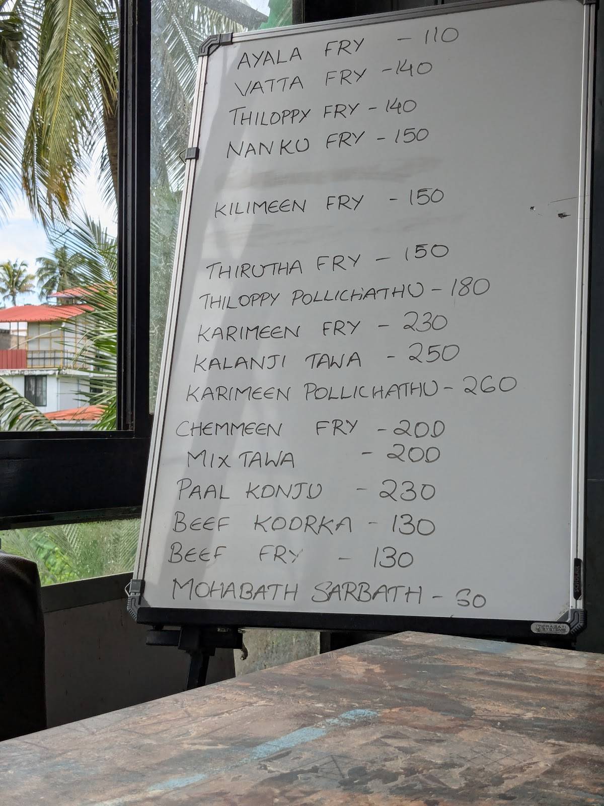 Urula restaurant menu