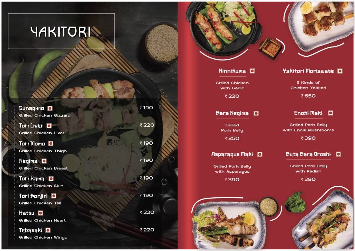 Kogai- Fine Japanese Dining menu