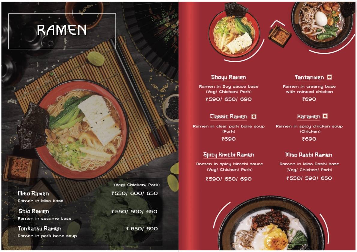 Kogai- Fine Japanese Dining menu