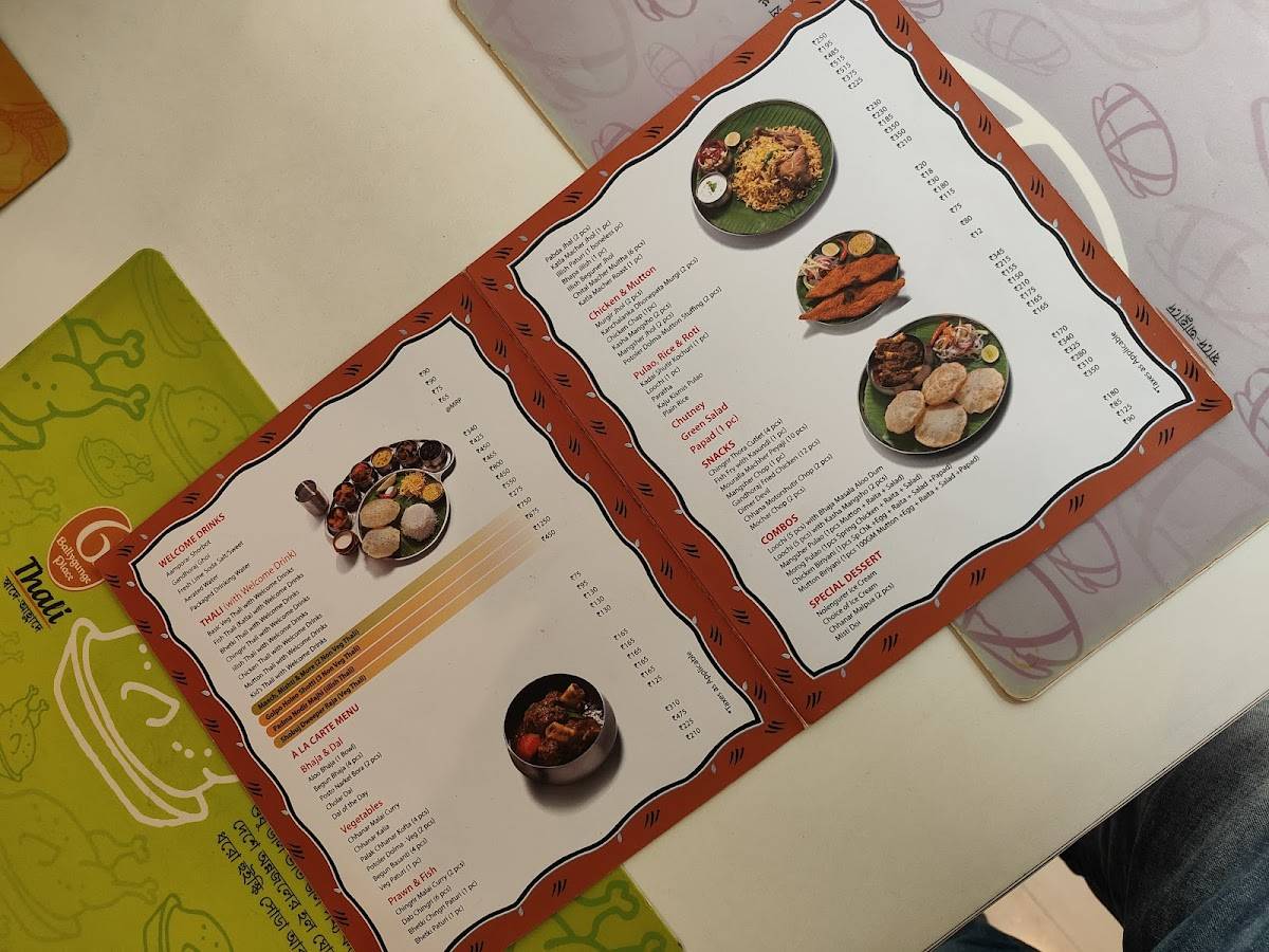 6 Ballygunge Place Thali menu