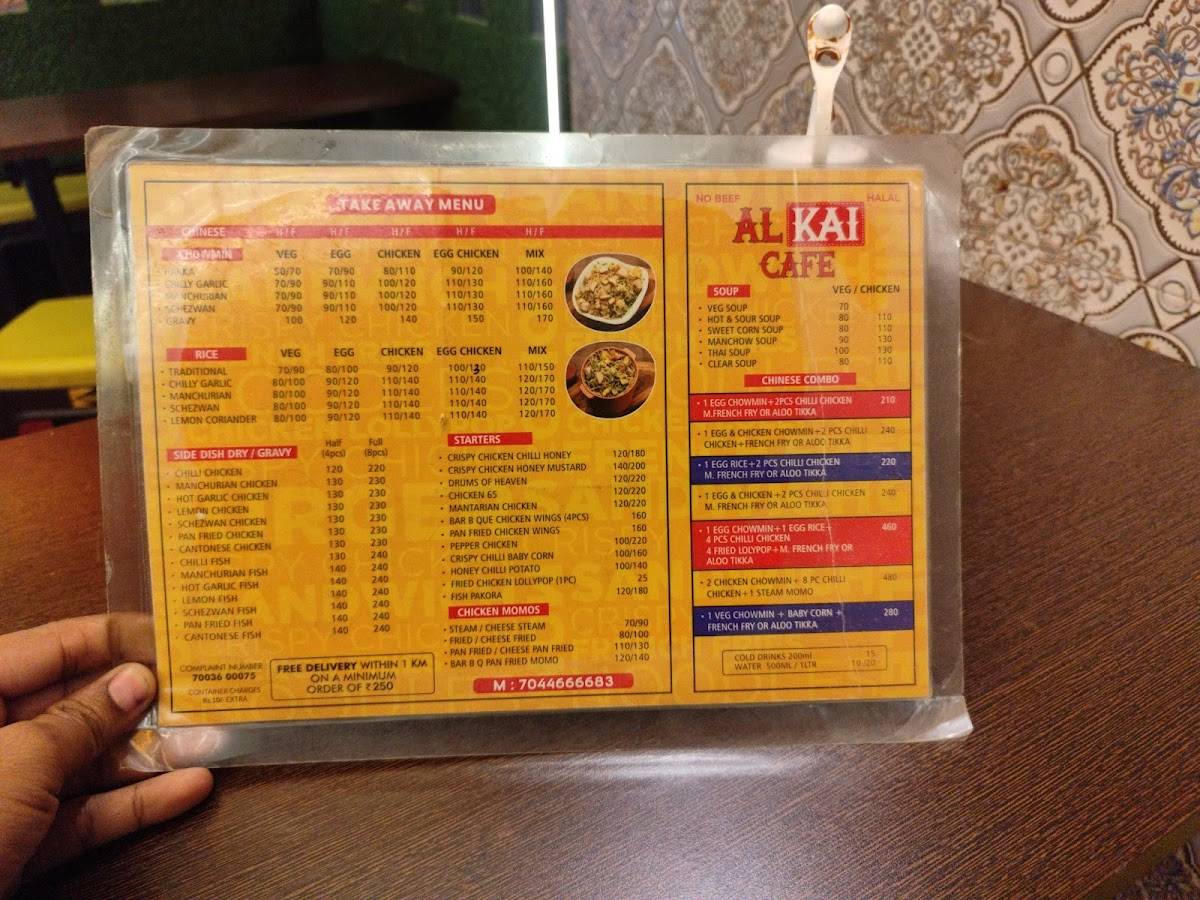 Al Kai Cafe menu