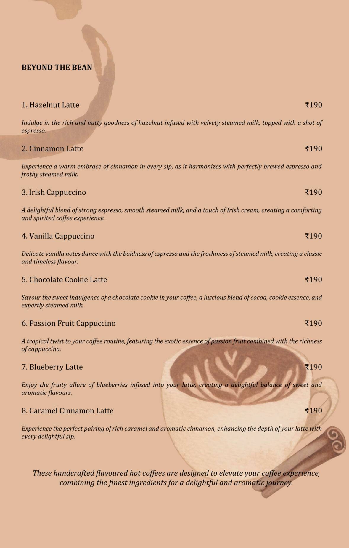 Elgin Roastery menu