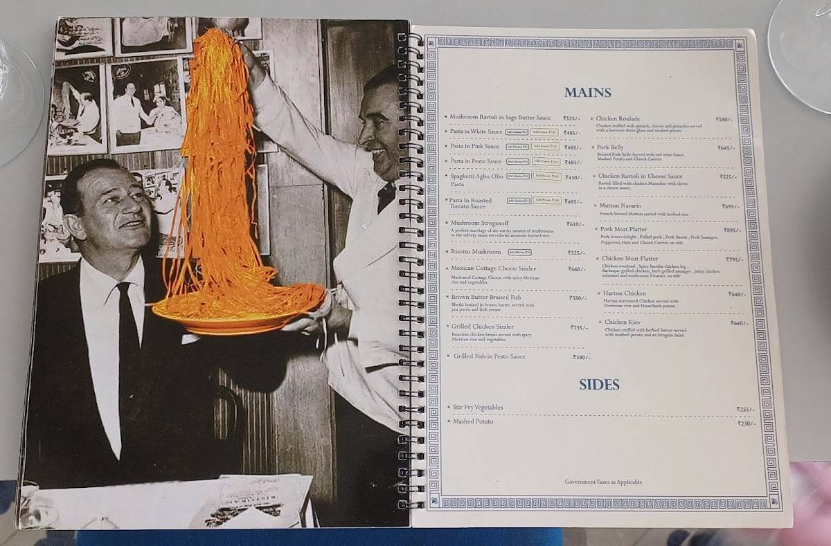 La Artisan Bistro menu