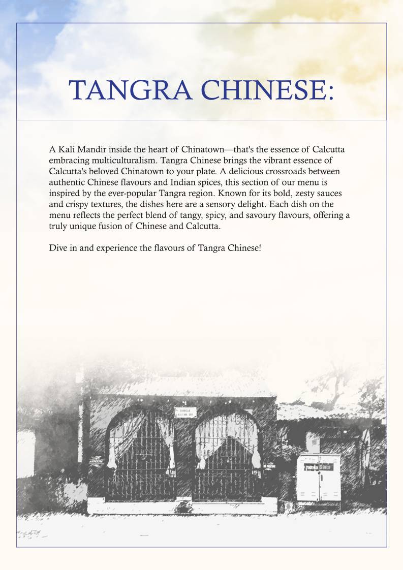 Roots of Calcutta menu