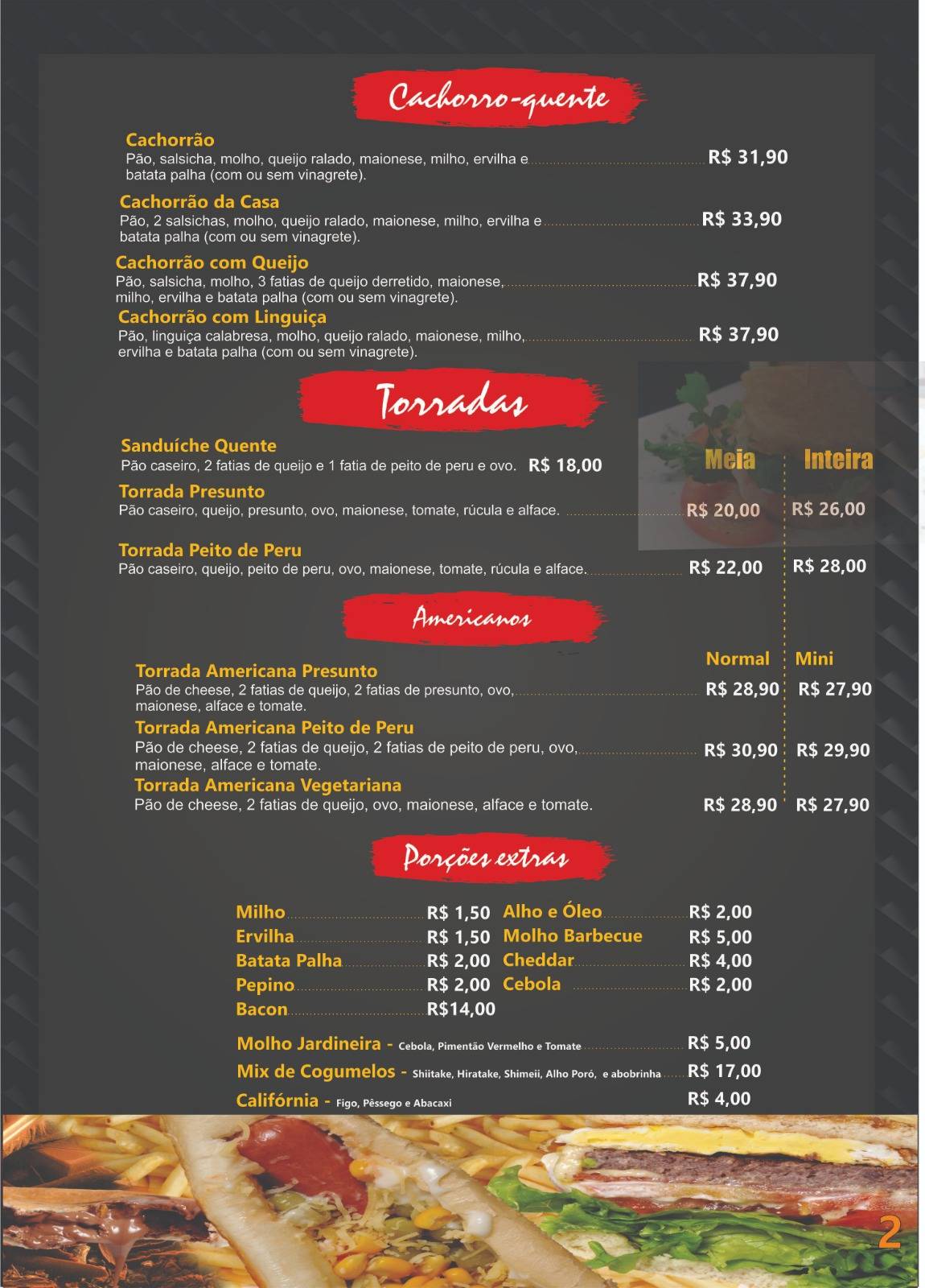 Komilão Lanches cardápio