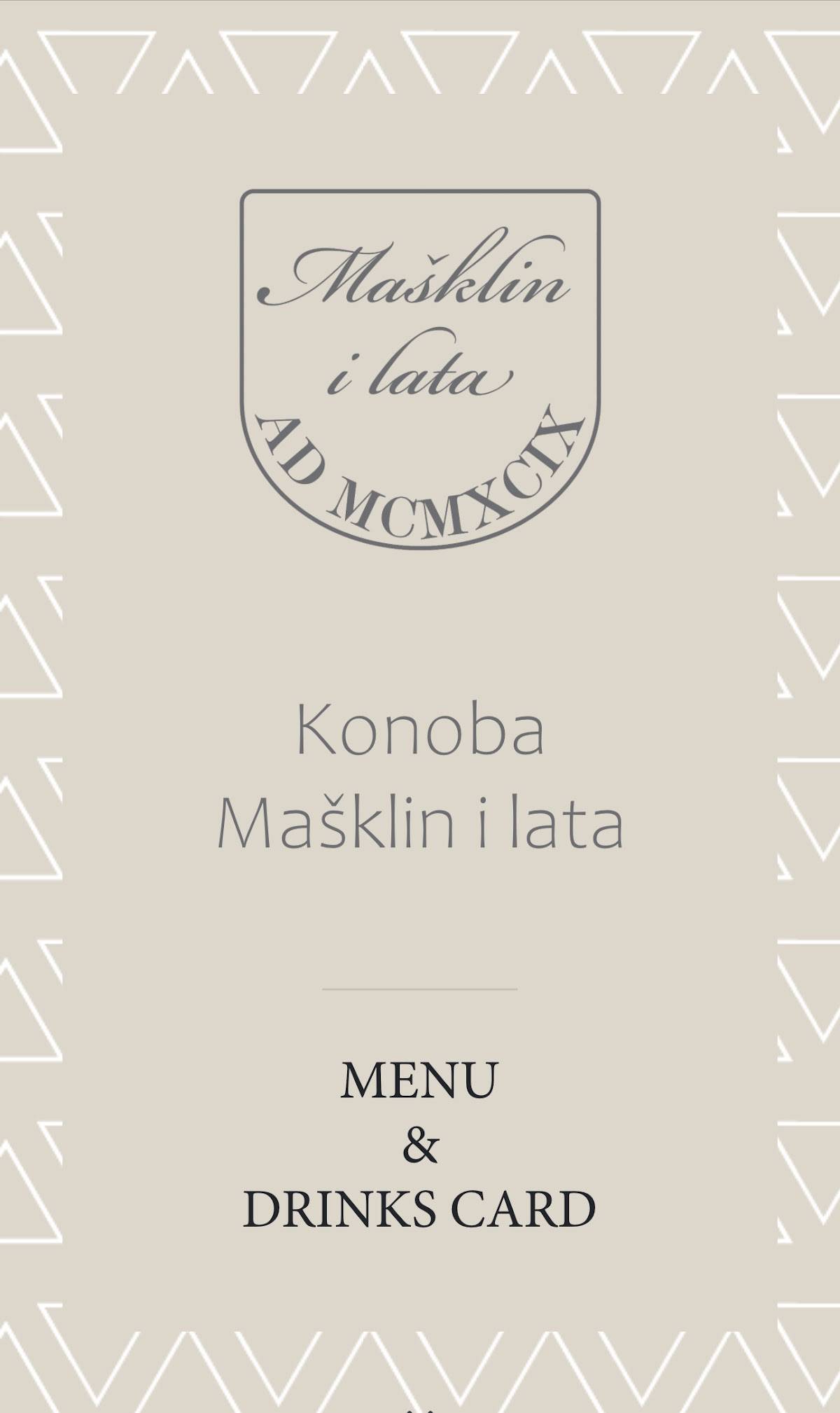Menu di Konoba Mašklin i Lata 
