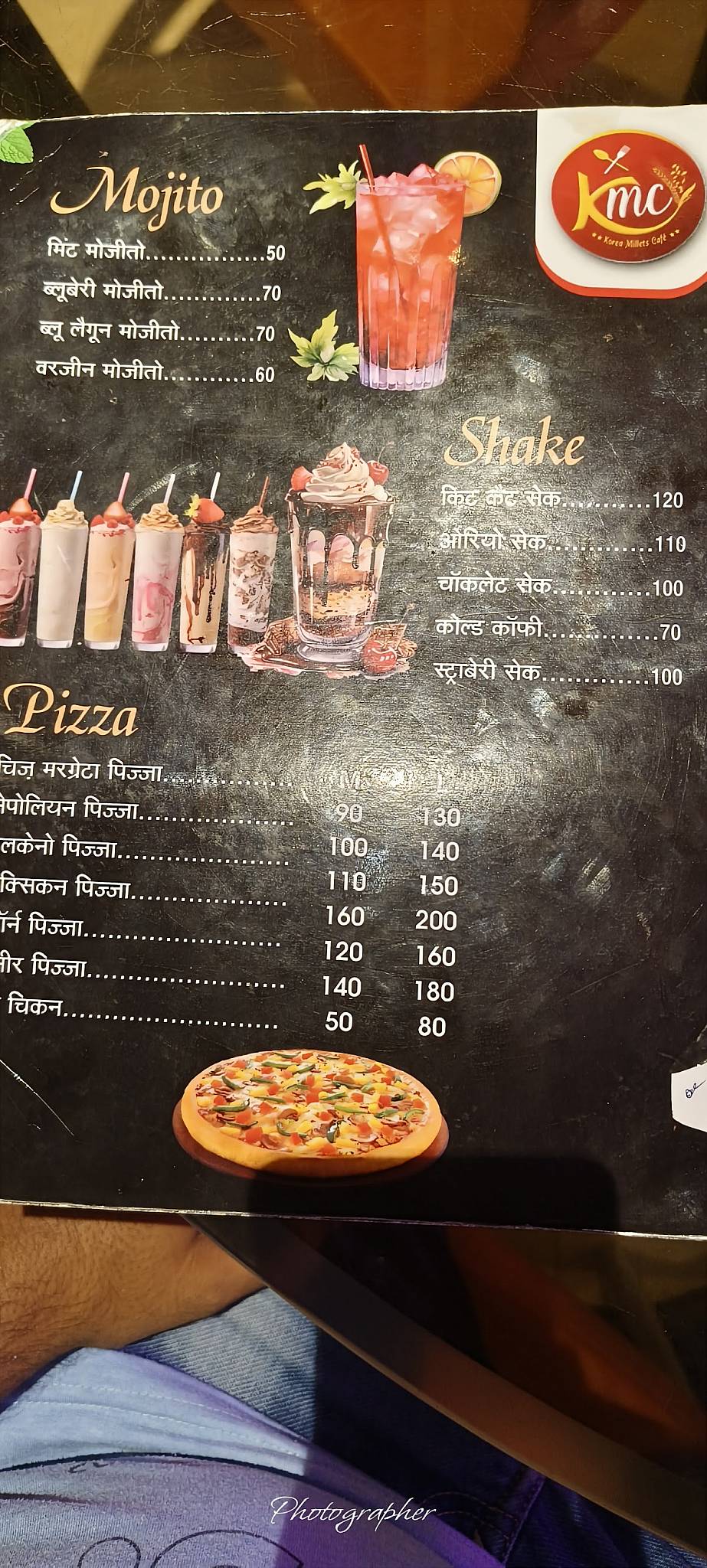 Korea millets cafe( KMC) menu