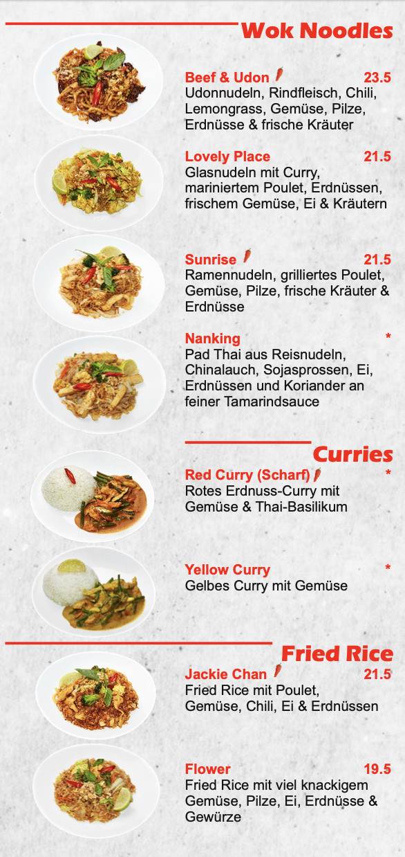 Menu di KungFu Chicken Solothurn – Asian Kitchen & Sushi 