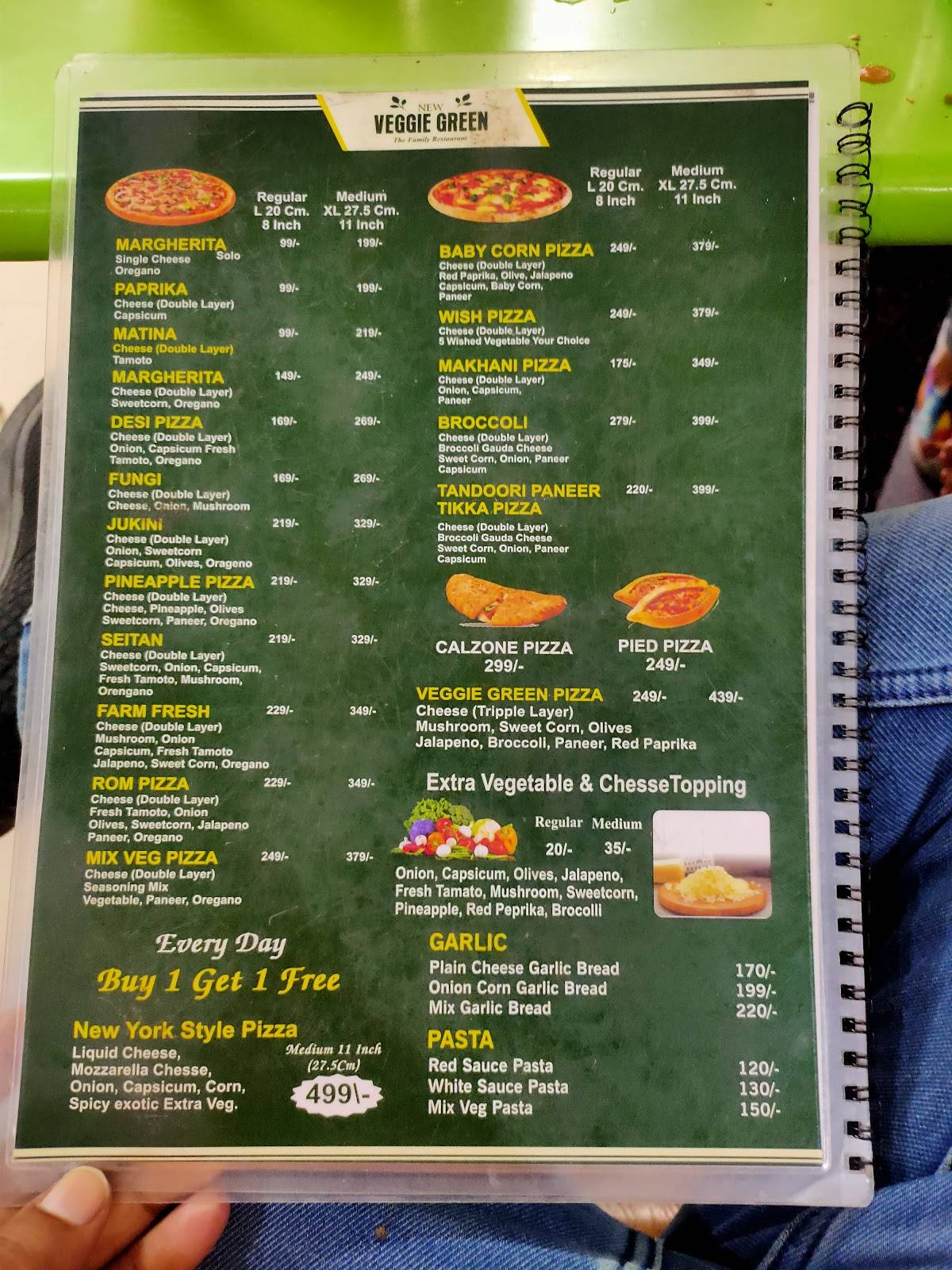 VEGGI GREEN menu