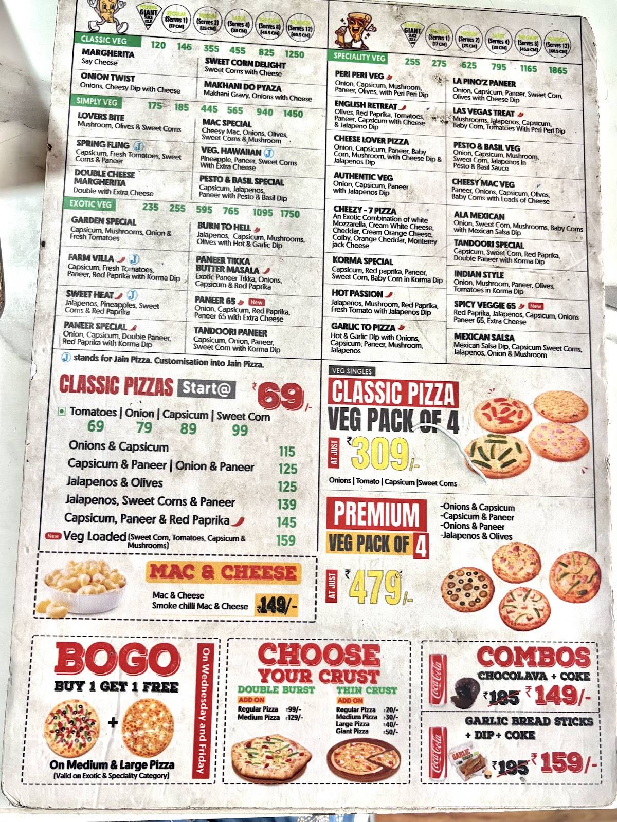 LA PINO'Z PIZZA GHATKOPAR menu