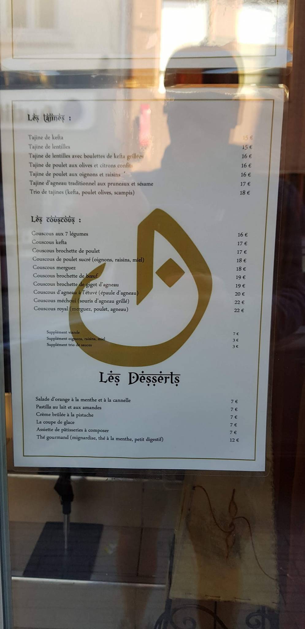 Menu de L'Alchimiste